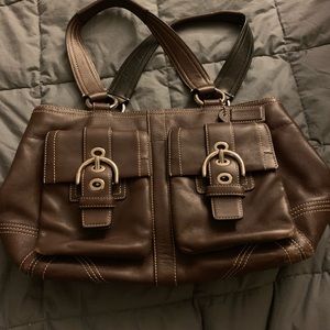 Authentic Coach Soho Brown Leather Handbag